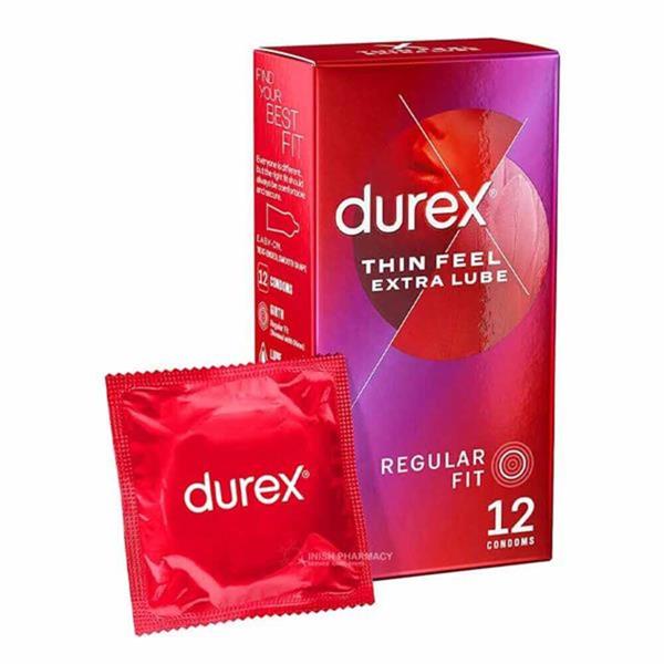 DUREX THIN FEEL EXTRA LUBE 12 UD