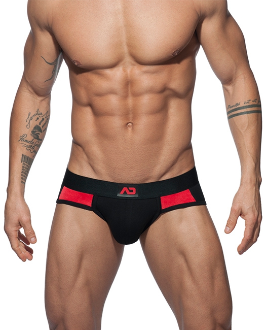 VELVET COMBI BRIEF L NEGRO Y ROJO