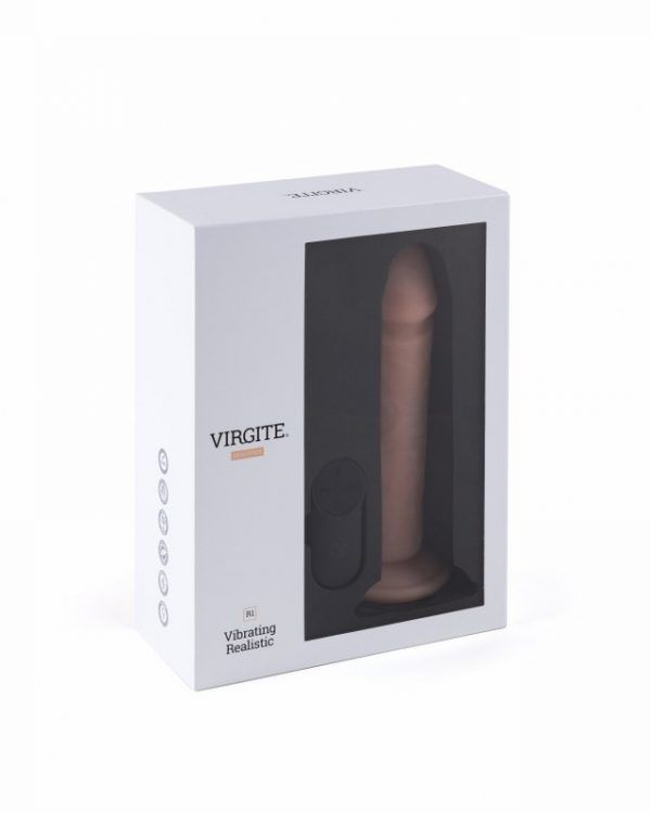 VIRGITTE VIBRADOR REALISTICO R1 19CM CONTROL REMOTO (CARNE)