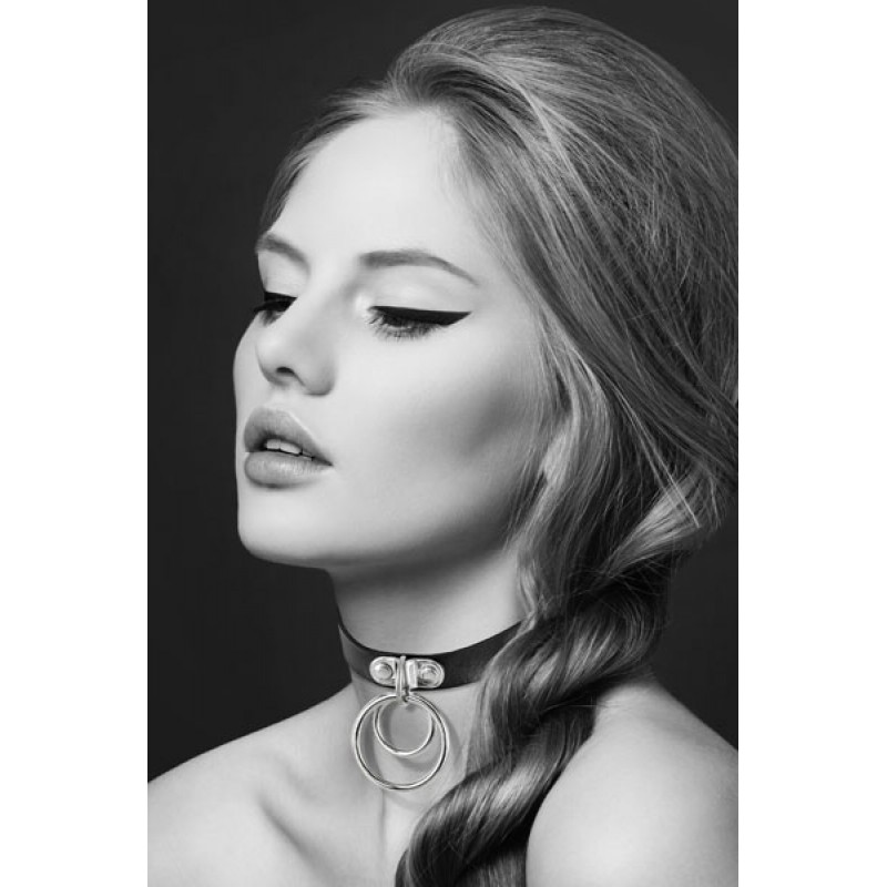 COLLAR DOBLE 0 BIJOUX (NEGRO Y PLATEADO)