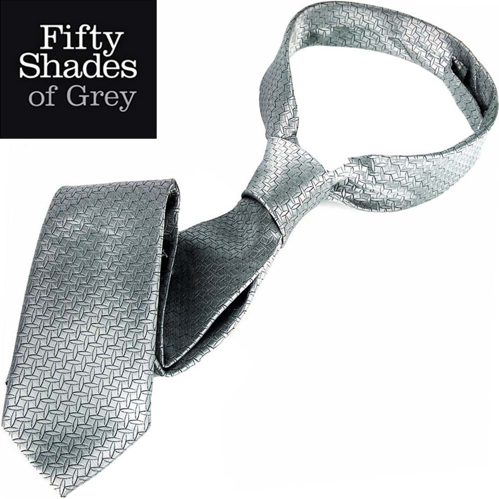 CORBATA FIFTY SHADES OF GREY CHRISTIAN GREY (PLATEADA)