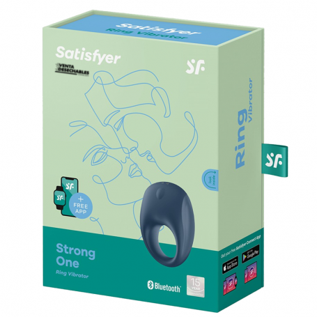 ANILLO VIBRADOR SATISFYER STRONG ONE (AZUL)