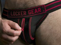 SUSPENSORIO LOCKER GEAR (L, NEGRO Y ROJO)