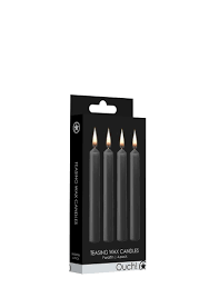 VELAS TEASING WAX CANDLES 4UD NEGRO