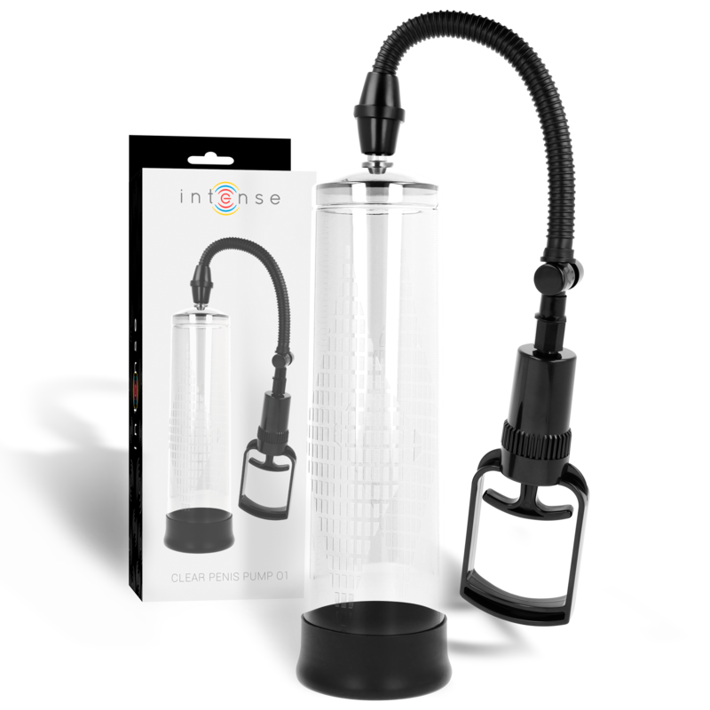 INTENSE CLEAR PENIS PUMP 01 (TRANSPARENTE Y NEGRO)