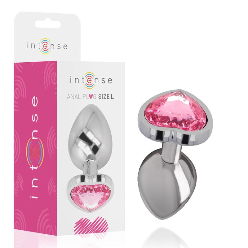 CORAZÓN 1631 L PLATEADO Y ROSA