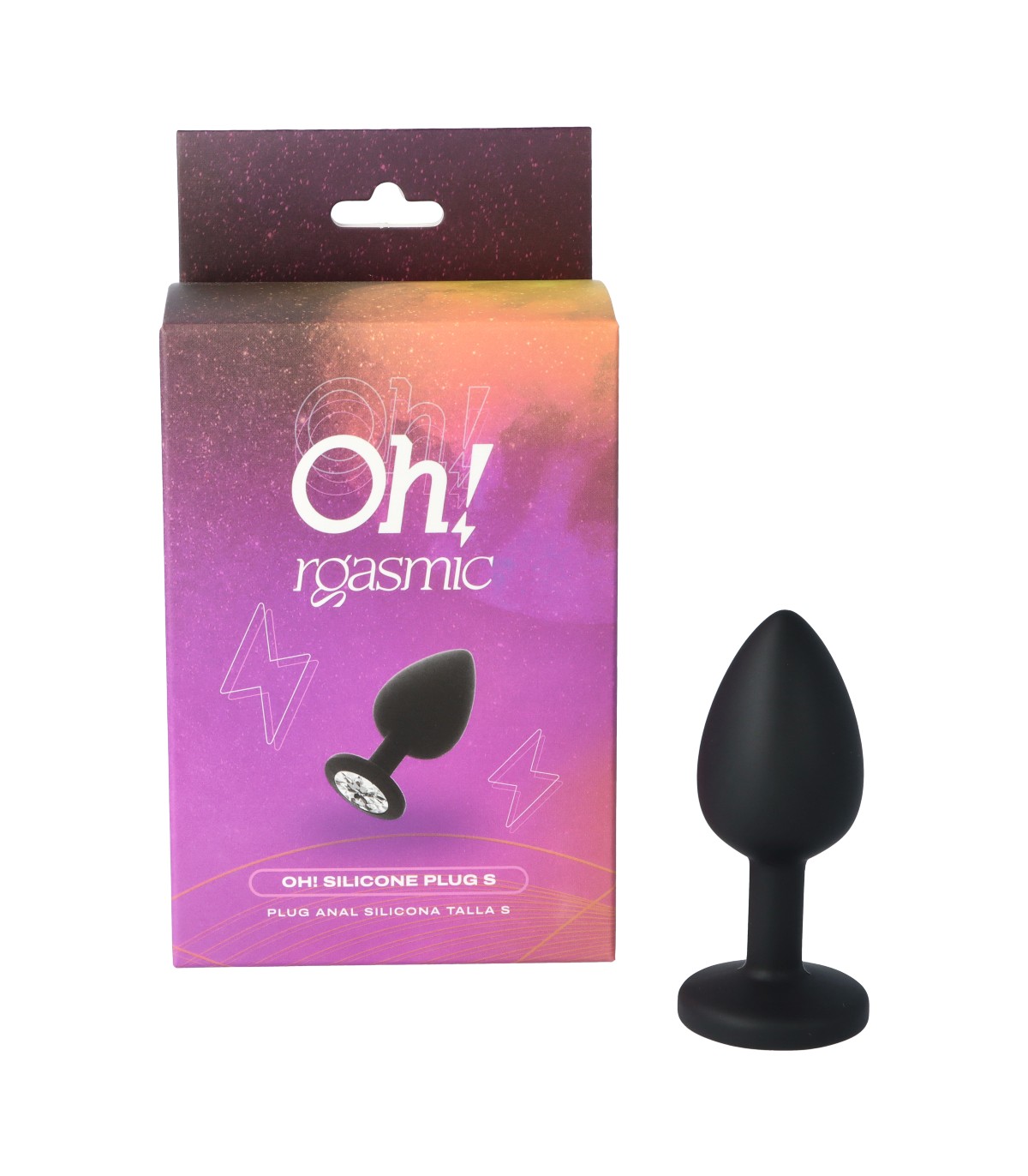 PLUG OHRGASMIC OH! SILICONE (S, NEGRO)